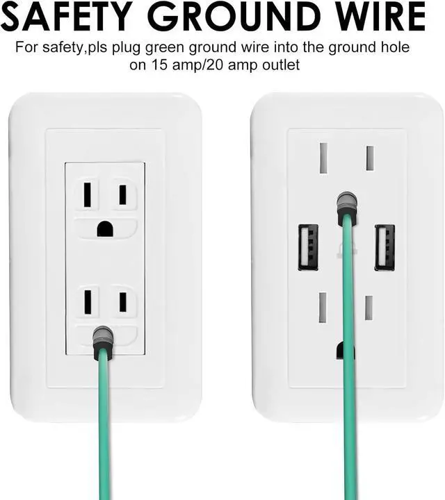 Alt view image 5 of 7 - Dryer Adapter 4 Prong to 3 Prong 1.5FT 30 Amp with Green Ground Wire | Rental Friendly NEMA 10-30P Male to NEMA 14-30R Female New to Old Dryer Receptacle Plug Power Cord