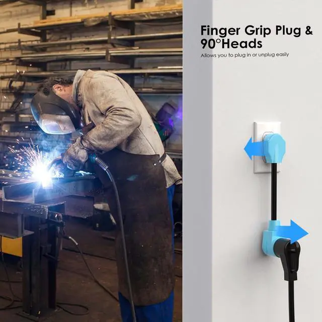 Alt view image 2 of 6 - CircleCord Welder Adapter Cord, NEMA 14-50P Male to 6-50R Female, 50 Amp Welder Power Adapter Plug, Heavy Duty STW 8 AWG 50 Amp 250V 12500 Watt