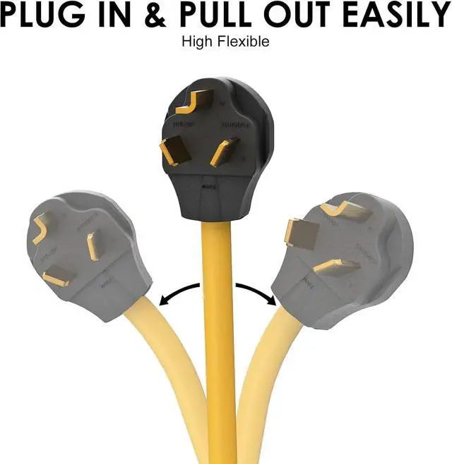 Alt view image 7 of 7 - Dryer Adapter 4 Prong to 3 Prong 1.5FT 30 Amp with Green Ground Wire | Rental Friendly NEMA 10-30P Male to NEMA 14-30R Female New to Old Dryer Receptacle Plug Power Cord