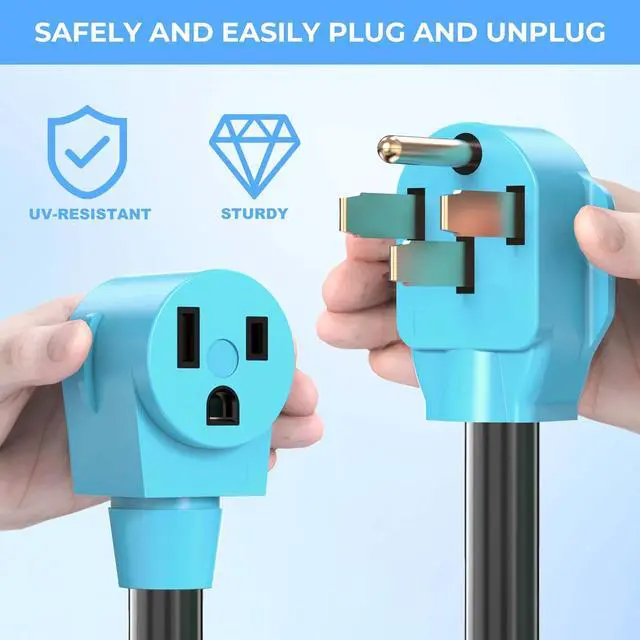 Alt view image 5 of 6 - CircleCord Welder Adapter Cord, NEMA 14-50P Male to 6-50R Female, 50 Amp Welder Power Adapter Plug, Heavy Duty STW 8 AWG 50 Amp 250V 12500 Watt