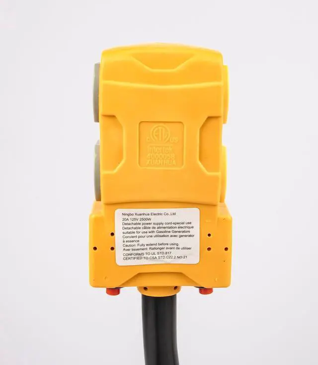 Alt view image 4 of 7 - MECMO 50 Amp to 20 Amp 110V RV Distribution Adapter, NEMA 14-50P to 4 X 5-20R/15R RV 4-Prong to Multiple Household Outlet w/ 20amp Circuit Breaker, ETL Listed RV Generator Distribution Cord - 1.5ft