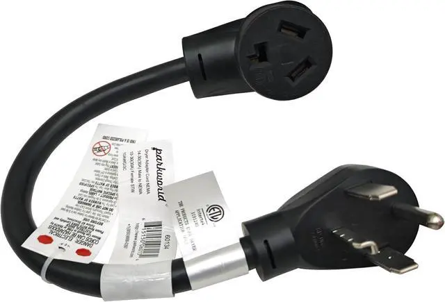 Alt view image 6 of 6 - Parkworld 60134 Dryer Adapter Cord NEMA 14-30P Male to 10-30R Female, 30A, 250V (1.5FT, ETL Listed)