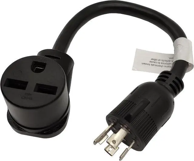 Alt view image 4 of 4 - Parkworld 885088 Power Adapter Cord 4-Prong Generator 30A Locking L14-30P Male Plug to Welding 30 AMP 6-30R Female Receptacle
