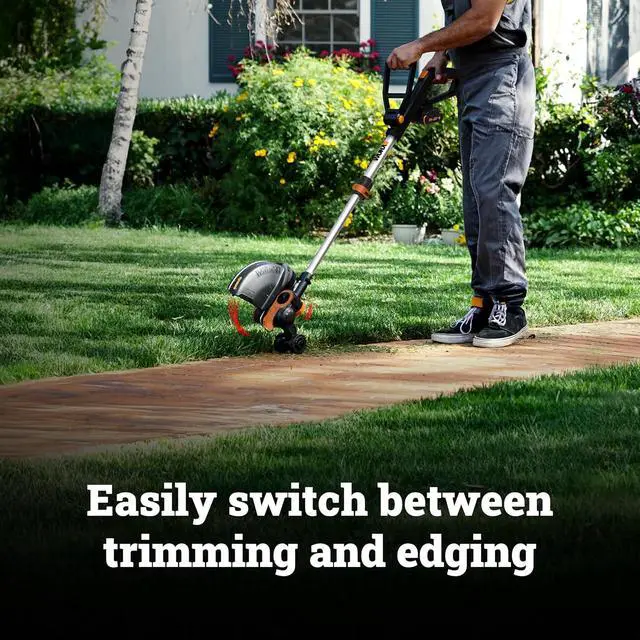 Alt view image 2 of 6 - WORX 20V 12" 2-in-1 Cordless String Trimmer & Electric Lawn Edger, WG163 | Command Feed, Works for Lawn Weed Removal Tasks, 2 x 2.0Ah Batteries & Charger Included, PowerShare