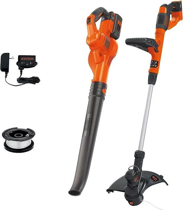 Main image of BLACK+DECKER 40V Max Cordless Sweeper & String Trimmer, Battery & Charger Included (LCC340C)
