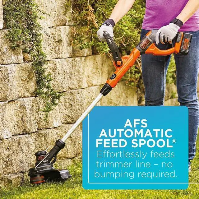 Alt view image 3 of 7 - BLACK+DECKER 40V Max Cordless Sweeper & String Trimmer, Battery & Charger Included (LCC340C)