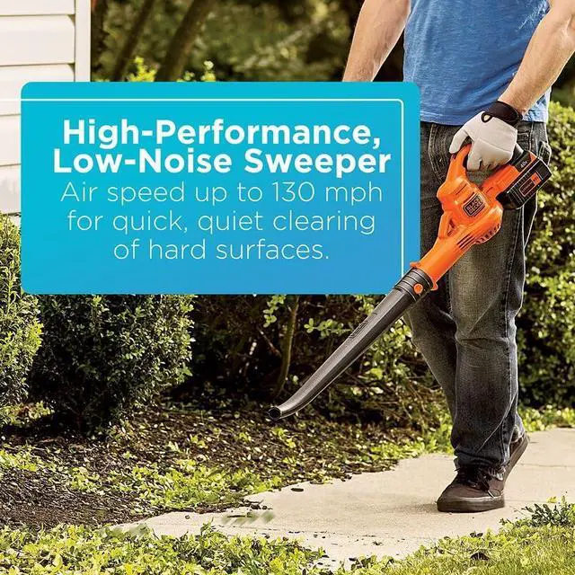 Alt view image 5 of 7 - BLACK+DECKER 40V Max Cordless Sweeper & String Trimmer, Battery & Charger Included (LCC340C)