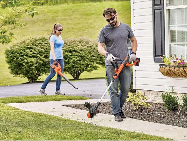 Alt view image 6 of 7 - BLACK+DECKER 40V Max Cordless Sweeper & String Trimmer, Battery & Charger Included (LCC340C)