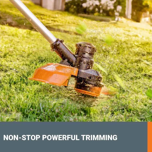 Alt view image 3 of 7 - Worx Cordless String Trimmer, 40V 13" Electric Weed Wacker, WG183 | Auto Feed, Dual-Exit Cutting Head, 2 x 2.0Ah Batteries & 2.0Ah Charger Included, PowerShare