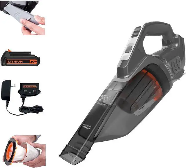 Main image of BLACK+DECKER 20V dustbuster Small Vacuum Cleaner Portable Vacuum Hand Held Cordless for Home and Car, Includes Rechargeable Battery (BCHV001C1)