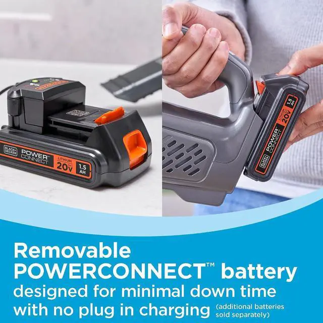 Alt view image 3 of 7 - BLACK+DECKER 20V dustbuster Small Vacuum Cleaner Portable Vacuum Hand Held Cordless for Home and Car, Includes Rechargeable Battery (BCHV001C1)