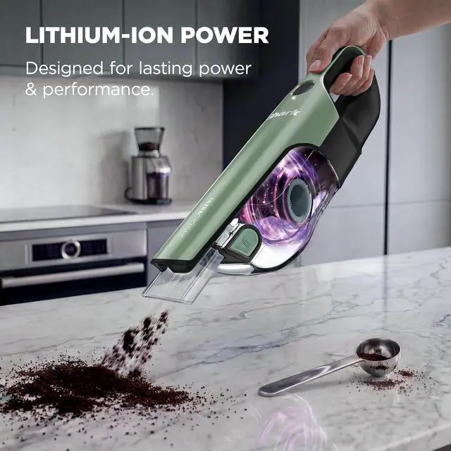 Alt view image 2 of 7 - Shark UltraCyclone Pro Cordless Handheld Vacuum, Black/Green, CH901 | Powerful Suction, Handheld Vacuum for Car & Home, Crevice Tool, Scrubbing Brush, Lightweight, XL Dust Cup