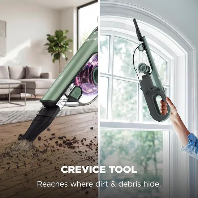 Alt view image 6 of 7 - Shark UltraCyclone Pro Cordless Handheld Vacuum, Black/Green, CH901 | Powerful Suction, Handheld Vacuum for Car & Home, Crevice Tool, Scrubbing Brush, Lightweight, XL Dust Cup