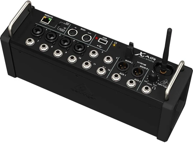 Alt view image 3 of 5 - Behringer X AIR XR12 12-Input Digital Mixer for iPad/Android Tablets with 4 Programmable Midas Preamps, 8 Line Inputs, Integrated Wifi Module and USB Stereo Recorder