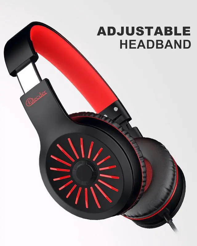 Alt view image 3 of 7 - ELECDER i45 Kids Headphones Wired, On-Ear Headphones for School Teens, Red | Foldable Portable, 1.5M Cord Headphone Stereo Aux Jack 3.5mm Headset for Smartphones Chromebook Computer PC Airplane Travel