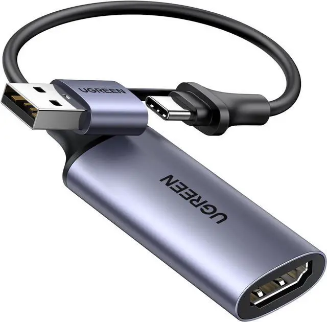 Main image of UGREEN Full HD 1080P 30fps Video Capture Card 4K HDMI to USB 2.0 | USB-A/USB-C Audio Recording for Gaming Capture, Streaming, Teaching Compatible with Switch 2 Xbox PS4 PS5 Camera