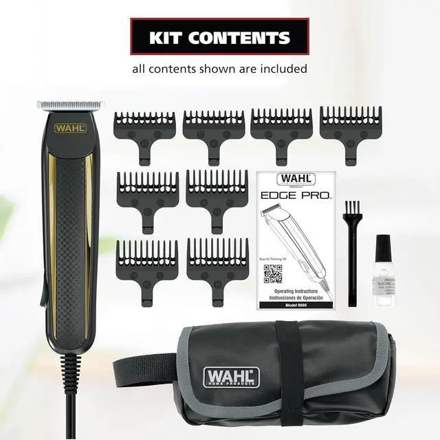 Alt view image 3 of 7 - Wahl Edge Pro Bump Free Corded Beard Trimmer & Touch-Up Groomer for Men | Edge Beards, Mustaches, Hairlines, And Stubble With Bump-Free Precision Model 9686-300