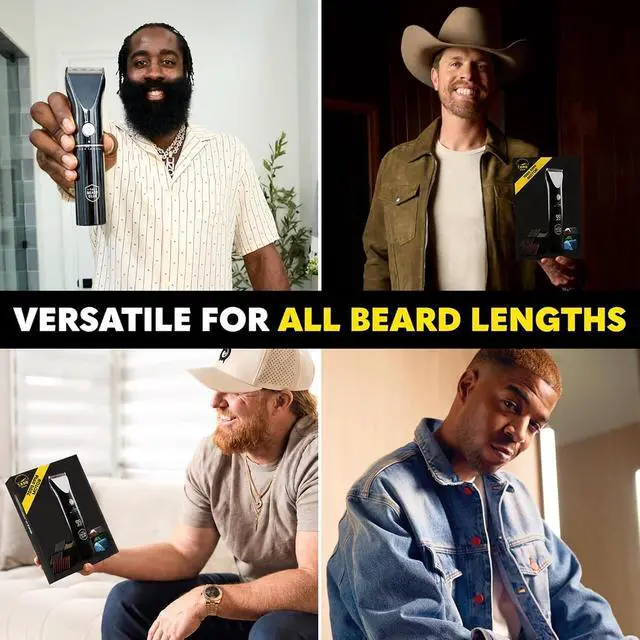 Alt view image 5 of 7 - The Beard Club Beard Trimmer for Men - Electric Cordless Rechargeable Beard & Hair Trimmer - High Power 7000 RPM - 8 Color Guides 45 Unique Trim Lengths - Travel Lock