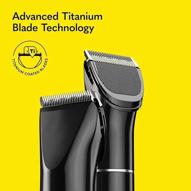 Alt view image 7 of 7 - The Beard Club Beard Trimmer for Men - Electric Cordless Rechargeable Beard & Hair Trimmer - High Power 7000 RPM - 8 Color Guides 45 Unique Trim Lengths - Travel Lock