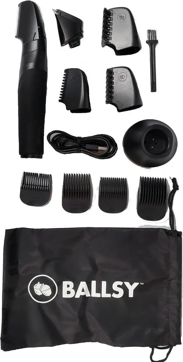 Alt view image 2 of 3 - Ballsy B2 Groin & Body Trimmer for Men, Includes 2 Quick Change Heads, Waterproof, Cordless Charging Base for The Ultimate Close Shave