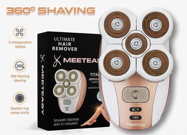 Alt view image 4 of 7 - Electric Leg Shaver for Women - Rechargeable Painless Lady Razor for Leg Face Lips Body Underarms Armpit - Female Cordless Bikini Trimmer
