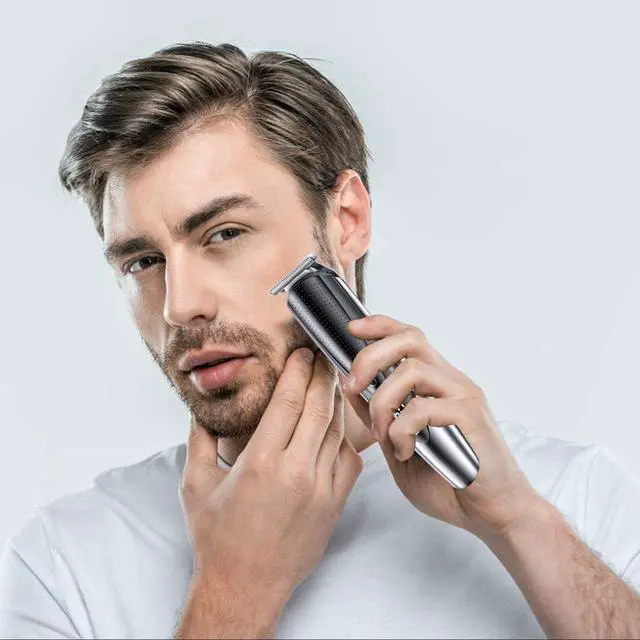 Alt view image 2 of 6 - Hatteker Mens Beard Trimmer Grooming kit Hair Trimmer Mustache Trimmer Body Groomer for Nose Ear Facial Hair Cordless Waterproof 5 in 1
