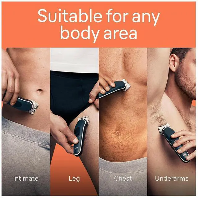 Alt view image 5 of 7 - Braun Body Groomer Series 5 5360, Body Groomer for Men, for Chest, Armpits, Groin, SkinSecure Technology for Gentle Use and Clean Shave Attachment, Waterproof, Cordless with 100-min Run Time