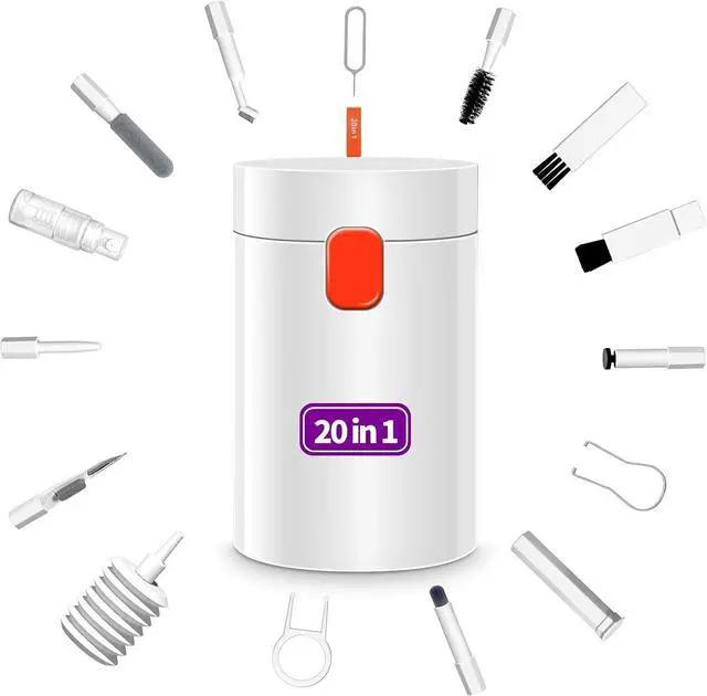 Main image of 20-in-1 Cleaning Kit for Airpod Earbud Laptop Keyboard, Electronic Penlar Cleaning Kit Compatible with Computer PC Cell Phone, Charging Port