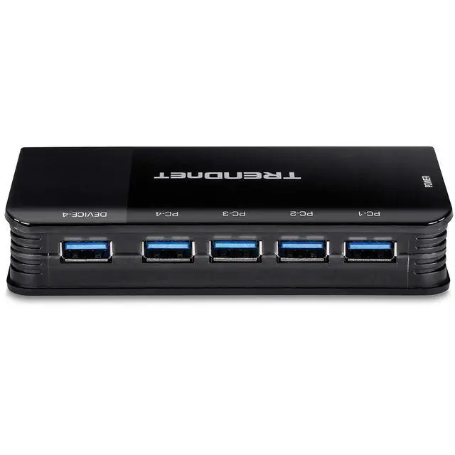 Alt view image 5 of 7 - TRENDnet 4 Computer 4-Port USB 3.1 Sharing Switch, TK-U404 | Flash Drive Sharing, Scanners, Printers, Mouse, Keyboard, Windows & Mac Compatible