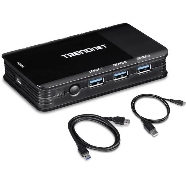 Alt view image 6 of 7 - TRENDnet 4 Computer 4-Port USB 3.1 Sharing Switch, TK-U404 | Flash Drive Sharing, Scanners, Printers, Mouse, Keyboard, Windows & Mac Compatible