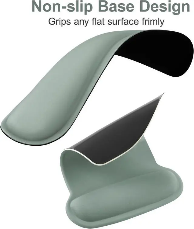 Alt view image 4 of 7 - MOSISO Wrist Rest Support for Mouse Pad & Keyboard Set, Ergonomic Mousepad Non-Slip Base Home/Office Pain Relief & Easy Typing Cushion with Neoprene Cloth & Raised Memory Foam, Antique Green