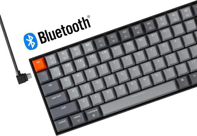 Alt view image 5 of 7 - Keychron K4 96% Layout 100 Keys Wireless Bluetooth 5.1/Wired USB Mechanical Gaming Keyboard with Keychron Super Red Switch White LED Backlight N-Key Rollover for Mac Windows PC-Version 2