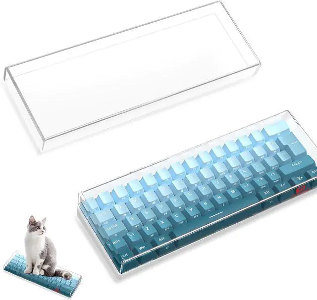 Main image of ZIYOU LANG KC01 Acrylic Clear Transparent Keyboard Cover(11.5*4.1*1.14) | Dustproof,Waterproof,Anti-hit,Anti-cat,Protective Case for 60% Small Layout 61Key 64Key 68Key Mechanical Gaming Keyboard