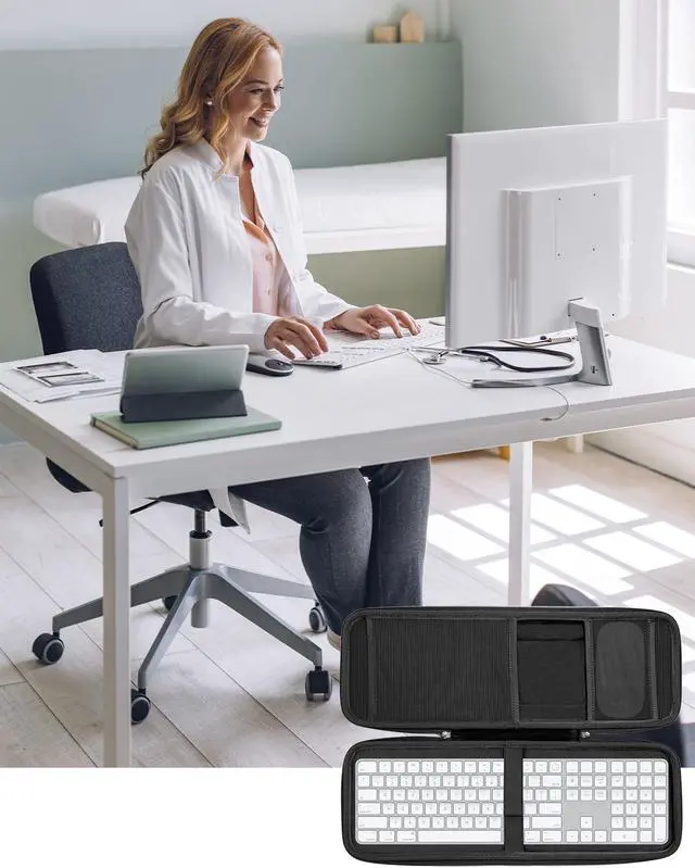 Alt view image 6 of 7 - RAIACE Hard Storage Case Compatible with Apple Magic Keyboard + Magic Mouse. (Case Only) - Black