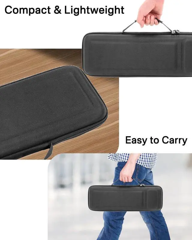 Alt view image 7 of 7 - RAIACE Hard Storage Case Compatible with Apple Magic Keyboard + Magic Mouse. (Case Only) - Black