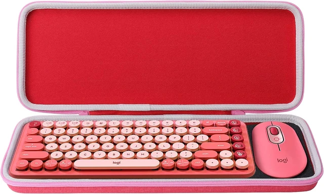 Alt view image 5 of 7 - Aenllosi Hard Case for Logitech POP ICON Combo/POP Keys KeyboardPink