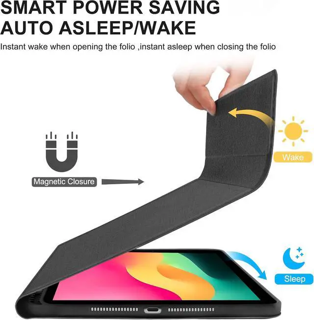 Alt view image 7 of 7 - Keyboard Case for iPad(A16) 11th 11" 2025/10th 10.9" 2022, Backlit Black | Backlit, Magnetic, Detachable Wireless, Multi-Angle, S Pen Holder, Slim and Lightweight, PU Protection, Rechargeable