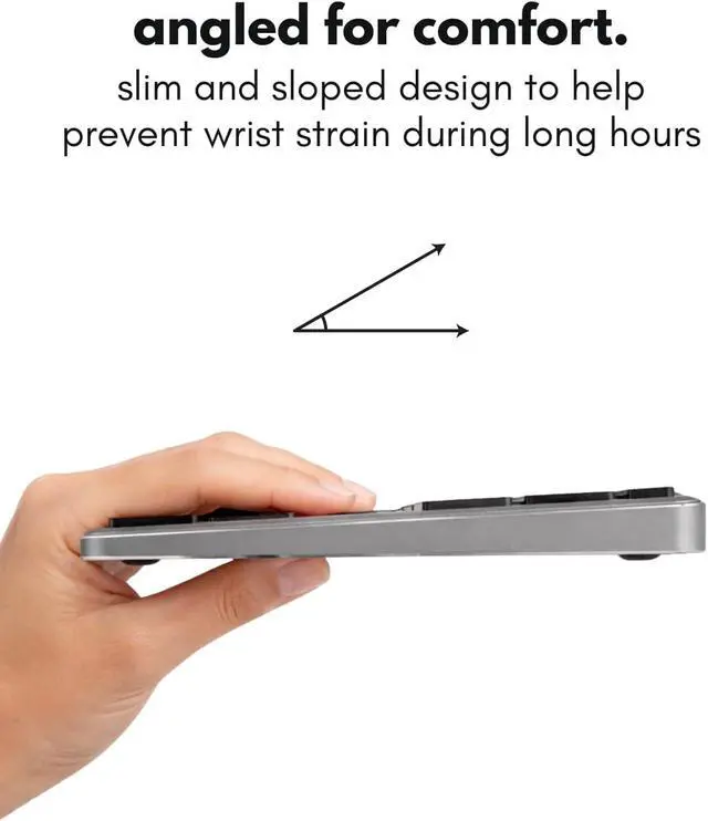 Alt view image 5 of 7 - Macally Bluetooth Number Pad for Laptop - Slim Aluminum Design - Rechargeable Wireless Numeric Keypad - 35 Key Numpad Keyboard for Data Entry - for Mac, MacBook Pro/Air, iPad, iPhone, iOS, PC, Android