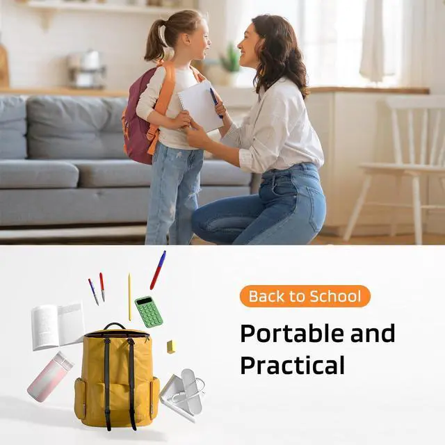 Alt view image 6 of 7 - Small Desk Lamp, Rechargeable Cute Table Light for Kids Teens | for College Dorm Room, Home Office, Bedroom, White, LED, Pen Holder, Mini, Gooseneck, Computer Task, Desktop Study
