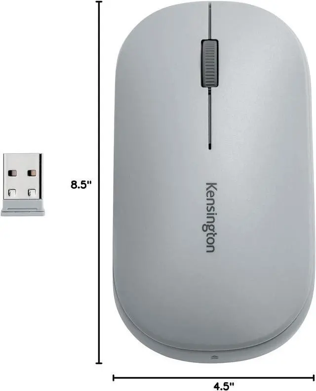 Alt view image 3 of 3 - Kensington SureTrack Dual Wireless Mouse- Gray (K75351WW)