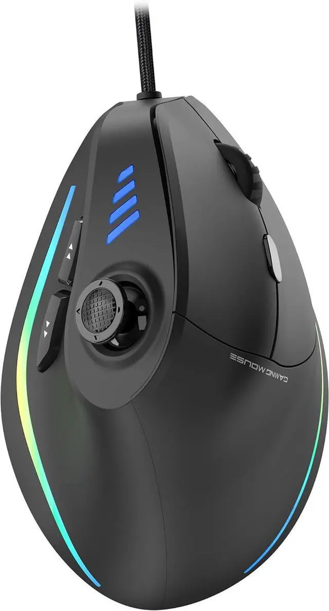 Main image of TRELC Wired Gaming Mouse with 5 D Rocker, 10000 DPI/11 Programmable Buttons, Vertical Ergonomic Mouse with On-Board Memory, Optical Computer Mice for PC/Laptop/E-Sports/Gamer