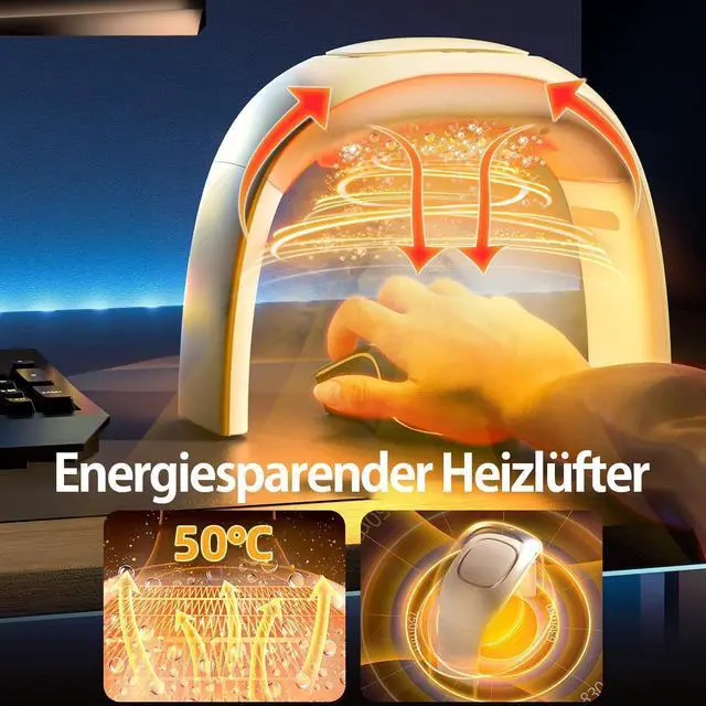 Main image of Space Heaters for Indoor Use,Desk Hand Warmer Ceramic Energy Efficient Heater with Thermostat,Personal Electric Desk Hand Heater,Heated Mouse Pad Hand Warmer for Office Women Men Gifts,Beige