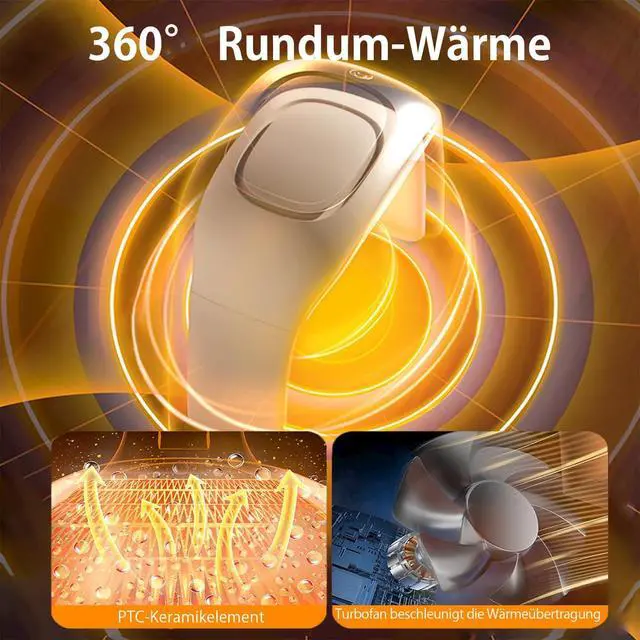 Alt view image 6 of 6 - Space Heaters for Indoor Use,Desk Hand Warmer Ceramic Energy Efficient Heater with Thermostat,Personal Electric Desk Hand Heater,Heated Mouse Pad Hand Warmer for Office Women Men Gifts,Beige