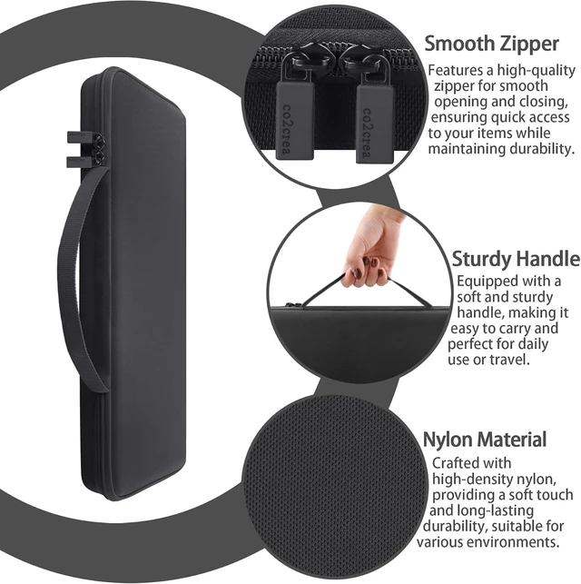 Alt view image 5 of 7 - co2CREA Hard Travel Case for Logitech G515 / G915 TKL Gaming Keyboard