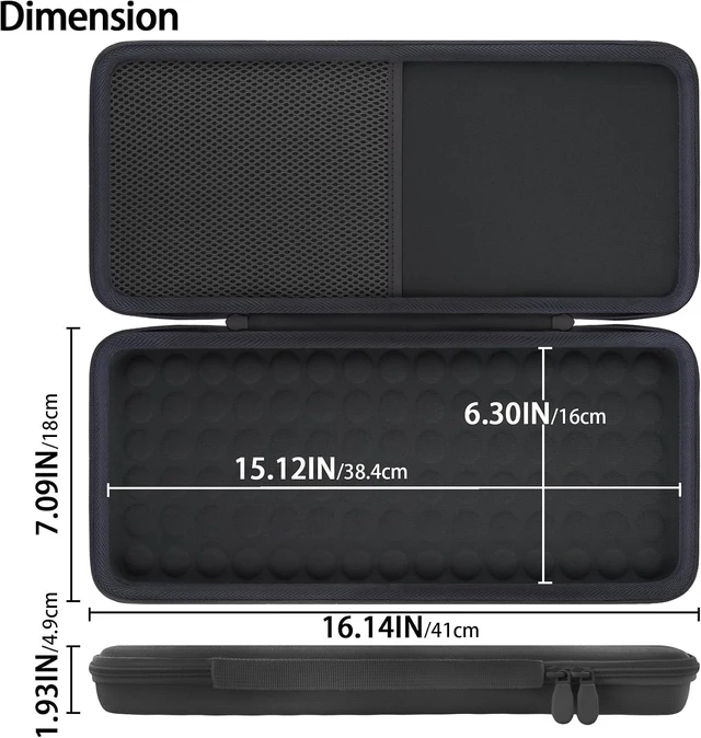 Alt view image 6 of 7 - co2CREA Hard Travel Case for Logitech G515 / G915 TKL Gaming Keyboard