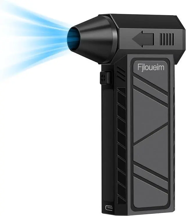 Main image of Electric Air Duster, 130,000RPM Compressed Air Duster Rechargeable with 4-Speed Settings, Mini Turbo Jet Fan Blower Portable USB-C for Keyboards PC Electronics Cars (Black)