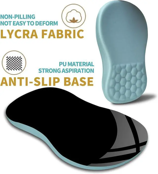 Alt view image 6 of 6 - Hokafenle Ergonomic Mouse Pad Wrist Support with Massage Design, Wrist Rest Pain Relief Mousepad with Memory Foam&Non-Slip PU Base, Mouse Pads for Wireless Mouse & Desk (12x8 inch,Light Blue)