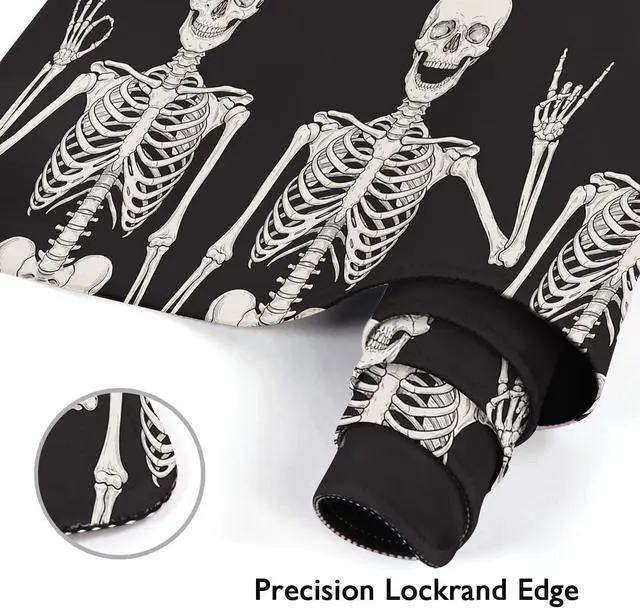 Alt view image 4 of 7 - Large Gaming Mouse Pad Black Skull Non-Slip Desk Pad Keyboard and Mouse Desk Mat for Gamer, Office & Home, 31.5 x 15.7 in