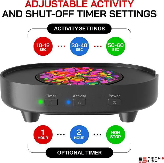 Alt view image 2 of 7 - TECH8 USA Mega Disc Mouse Mover Jiggler, Adjustable Activity & Auto-Turn Off Timer Settings, Undetectable, No Software, Random Movement, Patented, Designed, Engineered, Packaged in USA - Lava