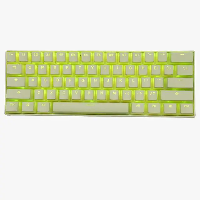 Alt view image 5 of 7 - White Pudding Keycaps Backlit PBT Doubleshot Cherry MX Keyset OEM Profile for US UK Layout 61 68 84 87 104 108 MX Switches Mechanical Keyboard(White)